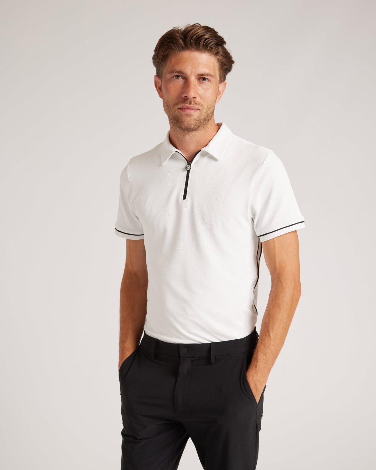 Edge Polo - Pure White - Bordé Golf