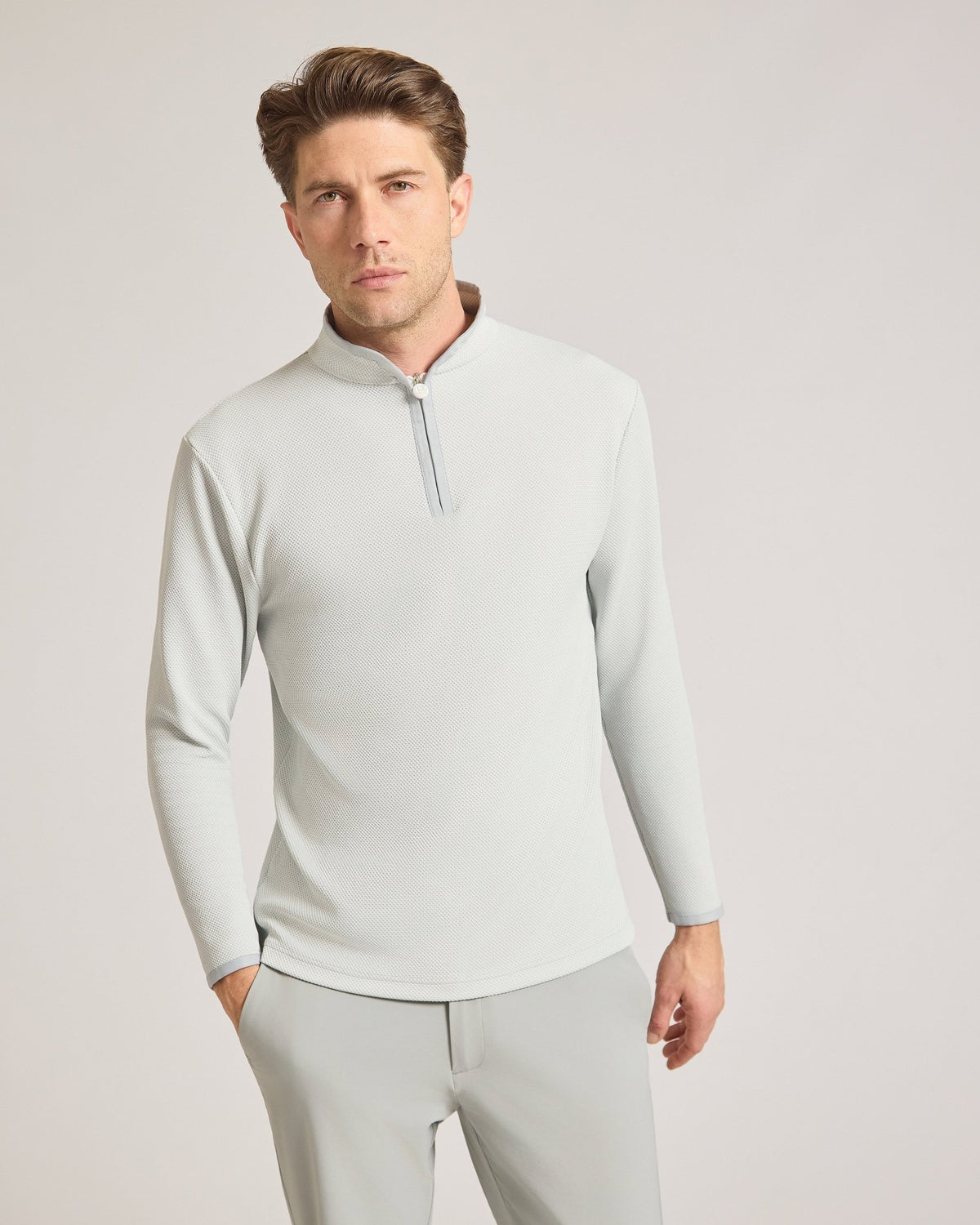 Verge Midlayer - Mist Grey - Bordé Golf